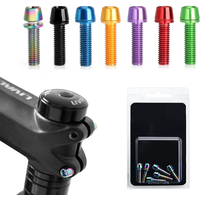 AliExpress riderace 6pcs/set Bicycle Handlebar Screws Titanium-plated Colorful Alloy Steel M5*18MM MTB Bike Handle Bar Stem Riser Screw In Bolts