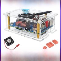 Orange Pi RV2 Acrylic Case Protective Box Transparent Shell Cooling Fan Copper Heatsinks Optional for Orange Pi RV2 Single Board