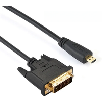 1M/1.8M Micro HDTV HDMI MicroHDMI HD To DVI DVI-D 24+1Pin Adapter Cables 3D 1080p For LCD DVD HDTV XBOX PS3 Monitor TV