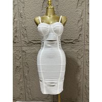 High Quality Fashion V Strap Slim Sleeveless Diamond Decoration Midi Party Dress Elegant Club Party Dress