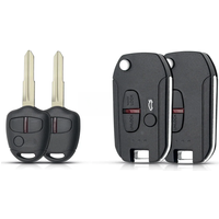 KEYYOU 2 Buttons Car Folding Flip Remote Key Shell Case For Mitsubishi Outlander Pajero Lancer Evolution Grandis