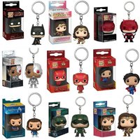 Funko POP Keychain Wonder Woman Superman the Flash Aquaman Arrow Daredevil Cyborg Batman POP Action Figure Collection Toys