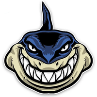 Waterproof and Sunproof Smile Shark Cartoon Car Sticker Decal Decor Motorcycle Off-road Laptop Trunk Guitar PVC Vinyl Stickers