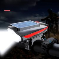 AliExpress cycle zone Solar Bicycle Light with Horn LED Bike Front Lamp Headlight for Bicycle MTB Mountain Road Bike Electric Bell Cycling Accessories