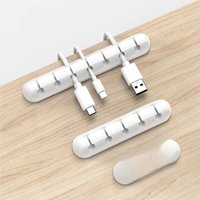 Silicone USB Cable Holder Clips Cord Management Wire Organizer for Desktop USB Charging Cable Nightstand Power Cord Mouse Cable