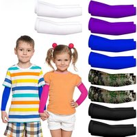 AliExpress 1 Pair Kids Sports cooling Arm Sleeves Cover Sun UV Protection For 5-12 Years Girls Boys Elastic Ice cuff Cycling Arm Warmer