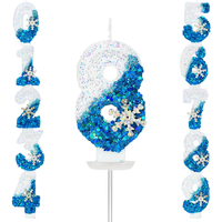 Princess Birthday Mermaid Pearl Candle Cake Topper Decor Number 0-9 Wedding Dessert Cupcake Supplies Vela Frozen Cumpleaños