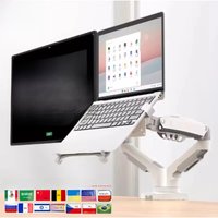 Northbayou F160-FP 10"-17" laptop mount 360 rotate 10"-27" air press full motion gas spring 10"-27" two monitor clamp desk