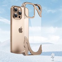 For iPhone 15 16 Pro Max Case Shockproof Metal Transparent Backplate Acrylic Aluminum Alloy Shell For iPhone 16 Pro 16 Pro Max