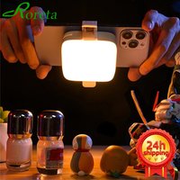 Mini LED Fill Light Bi-Color Lighting Cold Shoe For Camera Camcorder Vlog Removable Back Clip-on Mobile Phone Photography Light