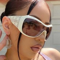 AliExpress DOHOHDO Trendy Y2K Punk Oversized Oval Frame Women Sunglasses Brand Design Men Sunglass Outdoor Sports Cycling Windproof Goggles UV400