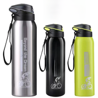 AliExpress NONE 500ML Bicycle Water Bottle Vacuum Stainless Steel Cycling Water Bottle Double Walled Simple Thermo Mug Insulated With Straw