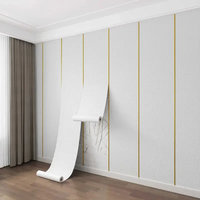 Linen Wallpaper Self-adhesive Waterproof Moisture-proof and Moldy Resistant Wall Stickers Home Living Room Wall background Decor