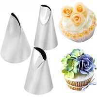 #120 121 123 Rose Petal Cream Piping Nozzles Pastry Fondant Icing Tips Baking Tools Cake Decorating Bakeware