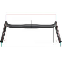 AliExpress NONE Carbon Fiber Handlebar for Road Bike,Oval Gravel Handlebar,Riding Accessories,Black Matte, Di2 Oval, 380mm, 400mm, 420mm, 440mm