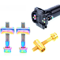 AliExpress NONE RISK 2pcs/box Mountain Road BMX Bike Bicycle Seat Tube M5x30 M5x40 Seat Post Fixing Bolts Screws Nuts With Washer Titanium Alloy