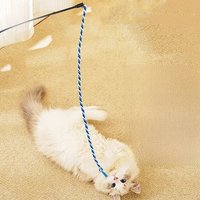 Cat Toy Ropes Cats Sticks Interactive Cat Toy with Sound Bell Cotton Ropes Toys for Cats Teasing Scratch Resistant Kitten Toys