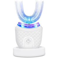 Wireless chargeable silicone bristle portable cleaning automatic toothbrush high quality u-shaped electric toothbrush