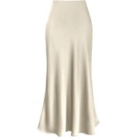 Spring Summer Women's Clothing New Style Silky Texture Forged Surface Acetic Acid Hanging High Waist Fish Tail Half Skirt Women