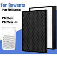 Replacement 2IN1 Active Carbon True Hepa Allergy Filter XD6220U0 Fits for PU2530 PU2532U0 Rowenta Pure Air Essential
