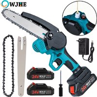 OWJHE Mini 6/8 calowa Elektryczna Piła Łańcuchowa Ręczna Przenośna Piła do Drzew i Drewna Nóż Ogrodowy Narzędzie Elektryczne do Akumulatora Makita 18V