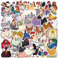 AliExpress NONE Chicken Stickers -50Pcs Hen Rooster Waterproof Vinyl Decals for Water Bottles Bicycle Laptop Refrigerator Luggage Computer