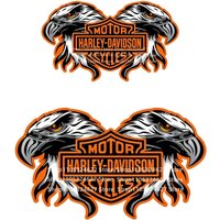 Harley-Davidson Eagle Head Graphic Stickers Decals for Tank and Helmets Accessories Decorative Logo Motorcycle Car Stickers