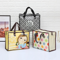 Cartoons Repeatable Non-Woven Shopping Bags Woman Tote Handbag Ladies Advertising Shopper Eco Shoulder Pouch