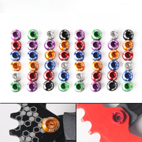 AliExpress NONE BUCKLOS 4pc 5pc Chainring Bolts 6.5mm 8.5mm Bike Chainwheel Screws Aluminum Alloy Bicycle Plate Screw for Single/double Crankset