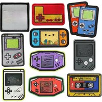 GAMEBOY Nostalgia Embroidered PVC Patch for Clothes Armband Tactical Equipment Hook and Loop Patches Backpack Stickers