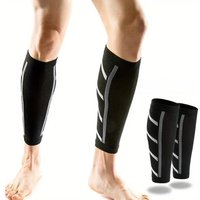 AliExpress NONE 1Pair Compression Calf Sleeves - UV Protection, Breathable for Basketball, Soccer, Running & Cycling