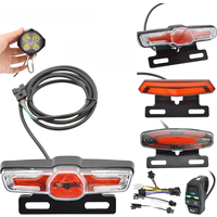 AliExpress LED E-Bike Front Brake Rear Light Set 24/36/48V Bike Rack Lamp with Horn Headlight Switch Electric Bike Tail Light Accessories