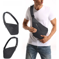 DIENQI Shoulder Bags for Men Thinlight Body Pocket Men's Crossbody bag Multi-pocket Pouch Anti Theft Security Male Holster Bag