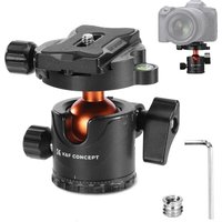 K&F CONCEPT 22lbs/10kg Load Professional Metal Tripod Ball Head 1/4 Quick Release Plate for Nikon Canon Leica Sony Camera Tripod