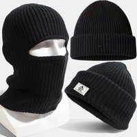 AliExpress 2In1 Mask Beanies Hat Men Winter Balaclava Hats Knitted Hats Fashion Full Face Ski Bonnet Tactical Cycling Earmuffs Cap Knitted