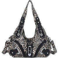 Angelkiss Women Handbags Leopard Bag Top-handle Handbag Fashion Satchel Dumpling Pack Shoulder Bag Tote Bag Hobos Large Purse