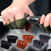 AliExpress NONE 1 Pair Cowhide Leather Gym Fitness Gloves Grips Anti-Skid Weight Lifting Guard Gloves Pads Dumbbell Pull Up Grip Palm Protection