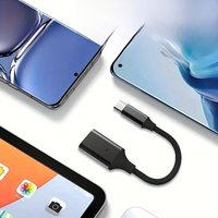 OTG Type C Cable Adapter USB To Type C Adapter Connector For Xiaomi Samsung S23 S22 S20 Xiaomi OTG Data Cable Converter For MacB
