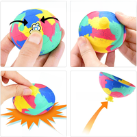 3pcs Hip Hop Jump Half Side Bouncing Ball Anti Stress Fidget Toys For Kids Outdoor Fun Camouflage Spinning Bounce Bowl Fingertip