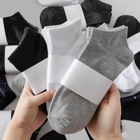 10Pair/Lot Men Boat Socks Summer Autumn Breathable Fashion Non-slip Silicone Invisible Cotton Socks Male Ankle Sock High Quality