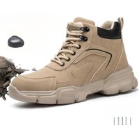 Security Protection Men Boots Work Safety Boots Anti-smash Anti-stab Steel Toe Ankle Boots Plus Size 48 Male Safety Shoes Winter