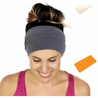 AliExpress NONE Unisex Solid Color Widened Elastic Yoga Exercise Headband Running cycling outdoor sports sweatband