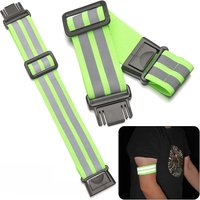 AliExpress 4cm Strong Reflective Coating Strips Cycling Warning Armband Reflector Wristband Strap Safety Alert For Running Cycling Walking