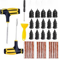 PWS New Car Tire Repair Tool Kit Rubber Tubeless Tyre Puncture Repair Kit Studding Tool for Bike Motorcycle Tires Repair Set