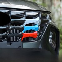 For Hyundai Tucson NX4 2021 2022 2023 ABS Head Front Grille Sport Stripes Grill Covers Frame Car Stickers Accessories