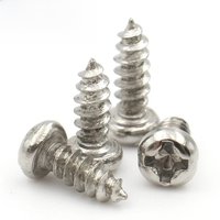 100pcs/lot M1 M1.2 M1.4 M1.7 M2 M2.5 M3 M4 M5 Nickel-Plated Carbon Steel Phillips Cross Recessed Round Head Self-Tapping Screw