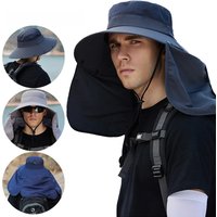 AliExpress NONE LOOGDEEL Summer Sunshade Fishing Cycling Cap Outdoor Sunscreen Face Covering Hat Oversized Brim Dual-purpose Fisherman Headwear