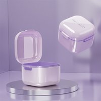 Denture Case, Professional Orthodontics, Invisible Aligner, Clear Retainer, Braces Case,Soak Case, Travel-Friendly