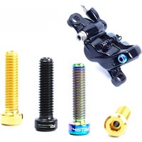 2pcs Risk MTB Bike Disc brake Caliper Bolts Titanium Alloy M6*23.5mm Bicycle Screws Hollow for DEORE XT and SRAM GUIDE