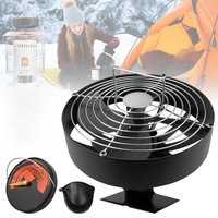 4 Blades Black Fireplace Fan Multifunction Log Wood Burner Ecological Efficient Home Heat Distribution Quiet Stove Fan 무동력팬